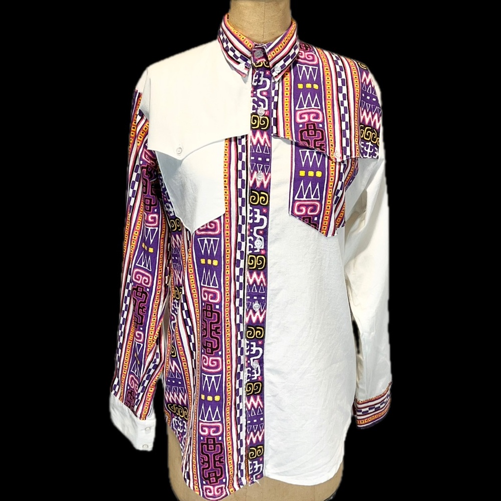 VINTAGE western rodeo show shirt men’s button down southwest cowboy 4-H cowgirl